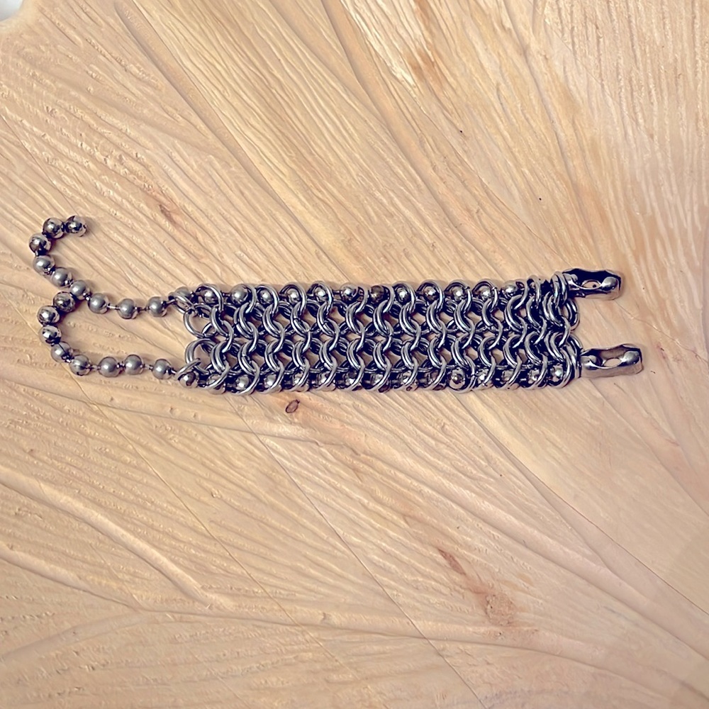 Vintage Stainless Steel Chainmail Bracelet
